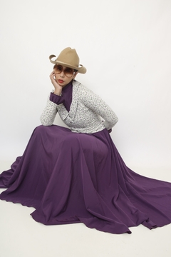 Vestido JEINE D. roxo flores na internet