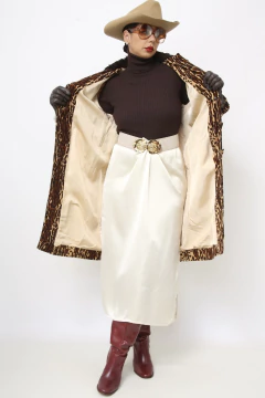 Casaco onça NIAGARA 1939 det pelo gola ombro - Capichó Brechó