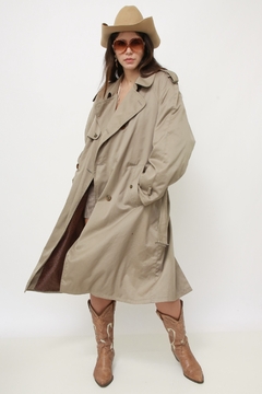 TRENCH COAT CLÁSSICO forro estampado - Capichó Brechó