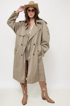 TRENCH COAT CLÁSSICO forro estampado - Capichó Brechó