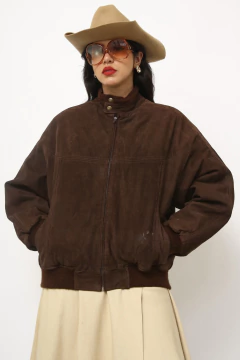 Jaqueta couro bomber camurça - Capichó Brechó