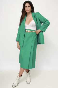 Conjunto verde BLAZER SAIA VINTAGE - Capichó Brechó
