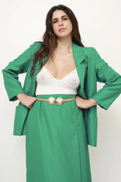 Conjunto verde BLAZER SAIA VINTAGE - comprar online