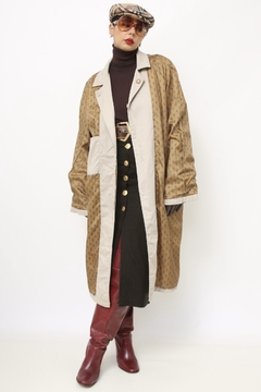 Imagem do Trench coat bege forro estampado DUFOUR