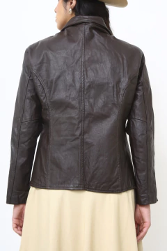 Jaqueta couro café vintage couro 70´s na internet