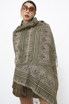 Pashimina brilho verde boho - loja online