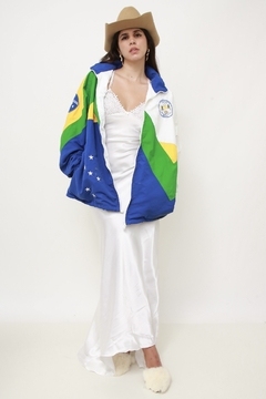 Jaqueta Brasil forrada vintage - Capichó Brechó