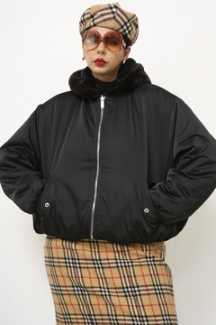 Jaqueta dupla face pelo e nylon ZARA
