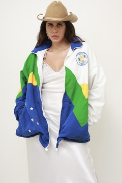 Jaqueta Brasil forrada vintage