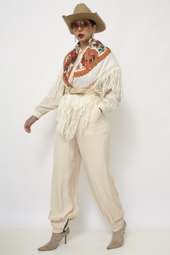 Xale estampado franjas western - comprar online