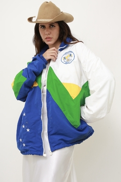 Jaqueta Brasil forrada vintage - Capichó Brechó
