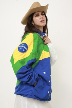 Jaqueta Brasil forrada vintage