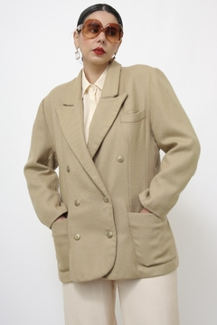 Blazer bege forrado textura - comprar online