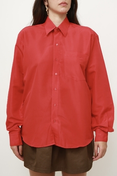 Camisa vermelha poliéster clássica - comprar online