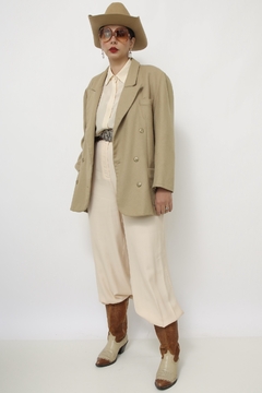 Blazer bege forrado textura - loja online