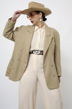Blazer bege forrado textura - loja online