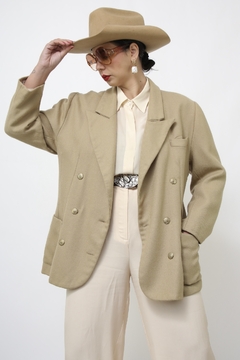Blazer bege forrado textura - comprar online