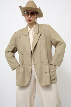 Blazer bege forrado textura