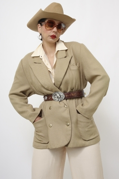 Blazer bege forrado textura