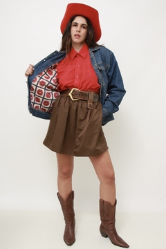 Jaqueta jeans clássica forro estampado - comprar online
