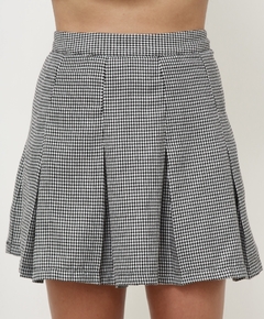 Saia xadrez mini vintage curta - loja online