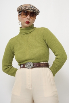 Gola alta acrilico verde v