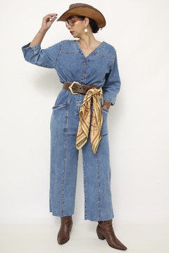 Imagem do Macacao jeans classico pantacort