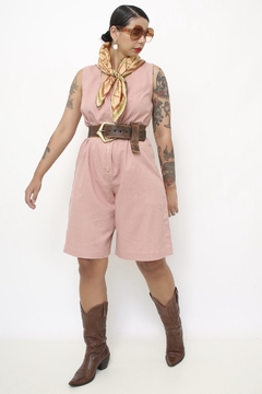 Macaquinho rosa linho boho na internet