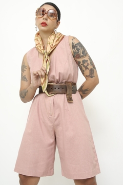Macaquinho rosa linho boho - comprar online
