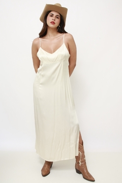 Sleep Dres acetinado champange - Capichó Brechó