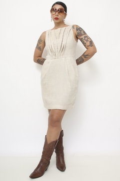 Vestido linho drapeado TVZ na internet
