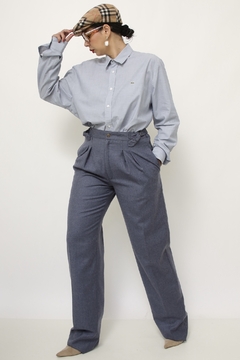 Camisa lacoste regular fit azul - comprar online