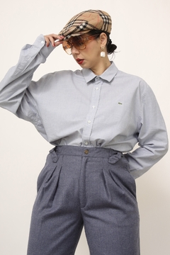 Camisa lacoste regular fit azul na internet