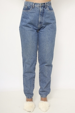 Calça jeans cintura alta azul classica na internet