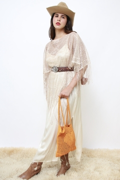 Bolsa croche laranja coração - comprar online