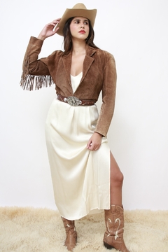 Imagem do Jaqueta franja marrom cropped western