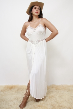 Camisola poliamida fenda renda busto