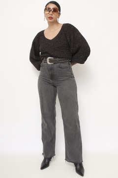 Calça jeans classica Zara preta - comprar online