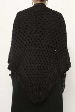 Xale preto pompom western - Capichó Brechó