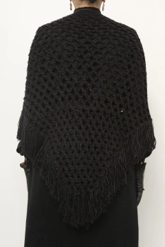 Xale preto pompom western - Capichó Brechó