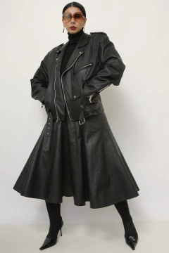 Jaqueta couro biker JULIANA MACUIR C.G.C - loja online