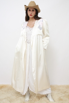 Robe acolchoado bordado mng bufante