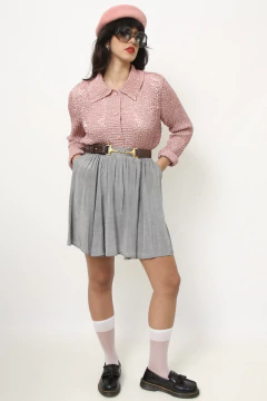 Saia cinza mini rodada vintage