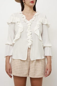 Camisa babados Zara western - loja online
