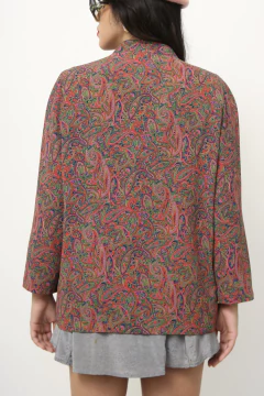 Blazer estampado rosa levinho - loja online