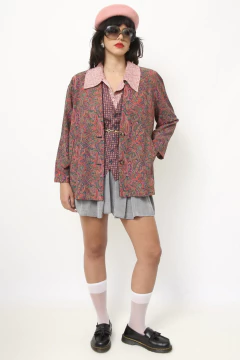 Blazer estampado rosa levinho