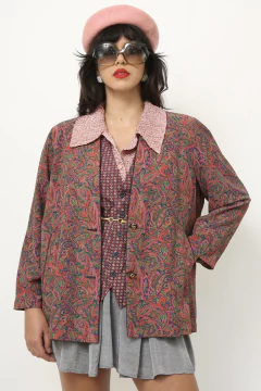 Blazer estampado rosa levinho na internet