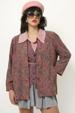 Blazer estampado rosa levinho - comprar online