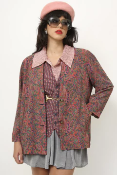 Blazer estampado rosa levinho