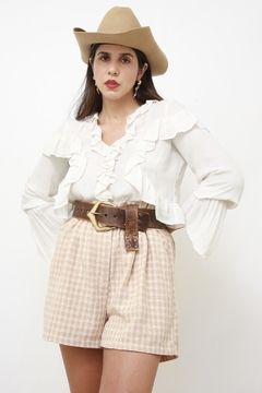 Camisa babados Zara western na internet